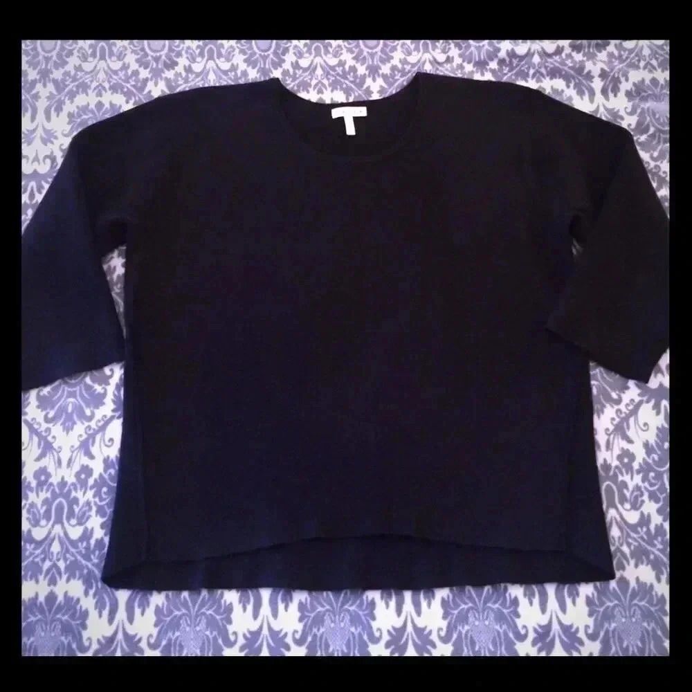 Navy Crop L sweater ( like new) Leith Nordstrom